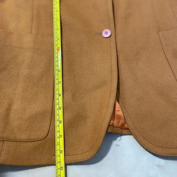 VTG Linda Allard Ellen Tracy Wool Blend Blazer Sz 14 Crest Old Money Career Work - Picture 10 of 11